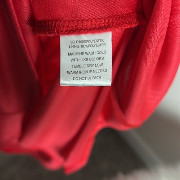 INDIGO ROSE 🌹 Floor Length Red Gown with Ruffle Neck and Short Sleeve NWT - Picture 9 of 9